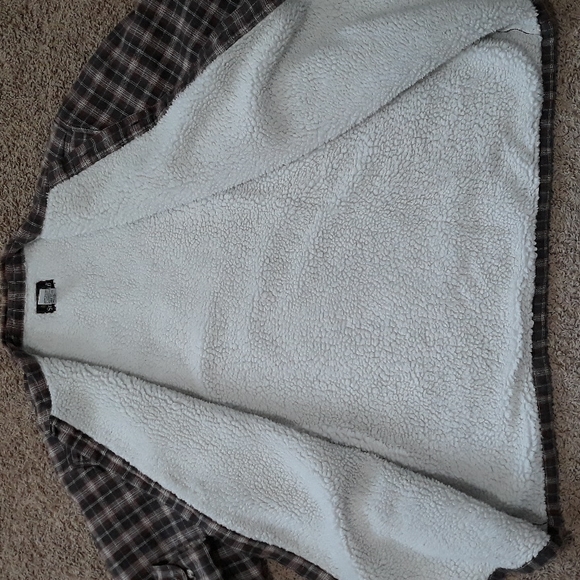 Vintage Sedgefield mens Jacket brown plaid sherpa lined Ramie cotton size XXL - Picture 4 of 13